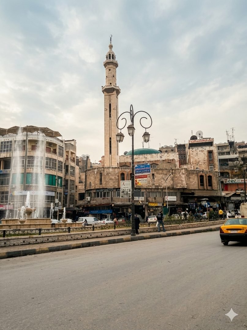 ساحة حماة والمئذنة